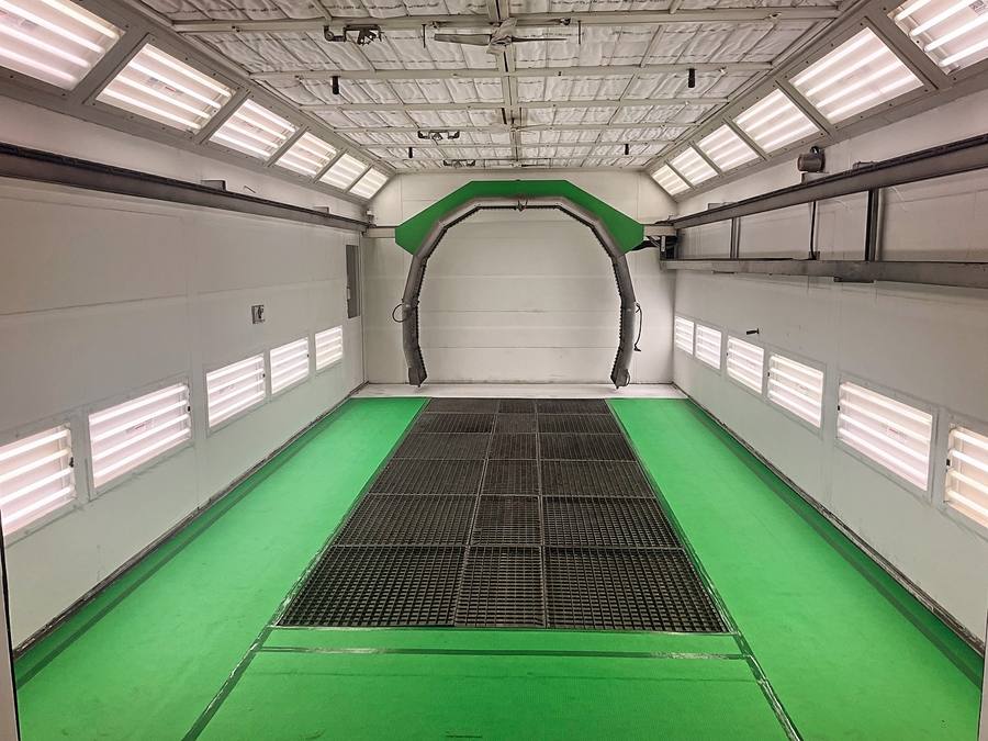 Spray booth serviced by Elite