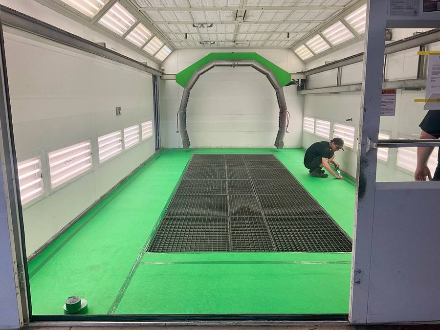 Spray booth serviced by Elite