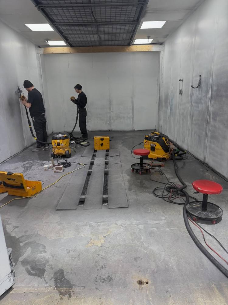 Sanding work by the Elite crew