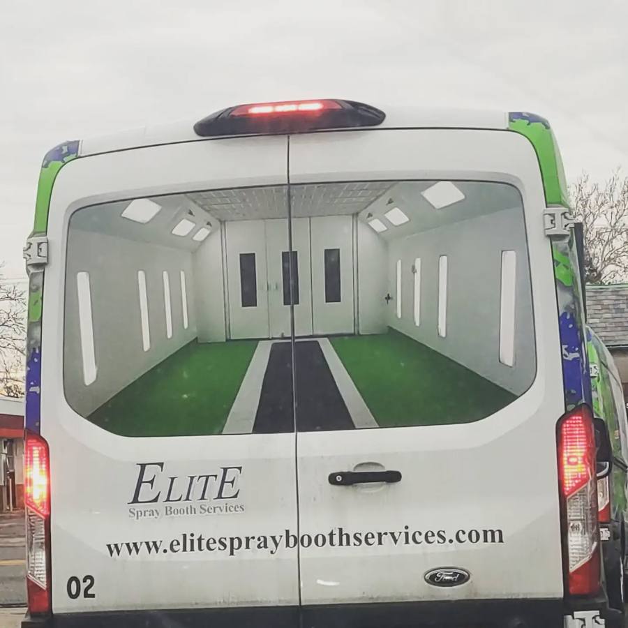 Elite van with rear doors open